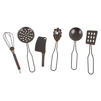 Mega zestaw kuchenny dla dzieci 3+ Metalowe garnki + Przybory kuchenne + Jedzenie 30 el.